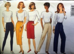 4348 SO EZ TAPER SKIRT LENGTHS,PANTS,LEGGINGS PATTERN XS-M